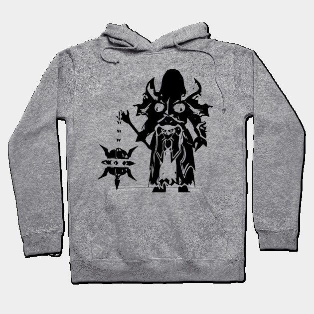 Death knight minimal silhouette white Hoodie by WannabeArtworks